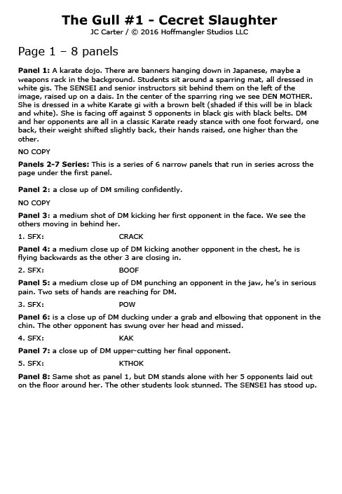 Gull #1 Script Page 1